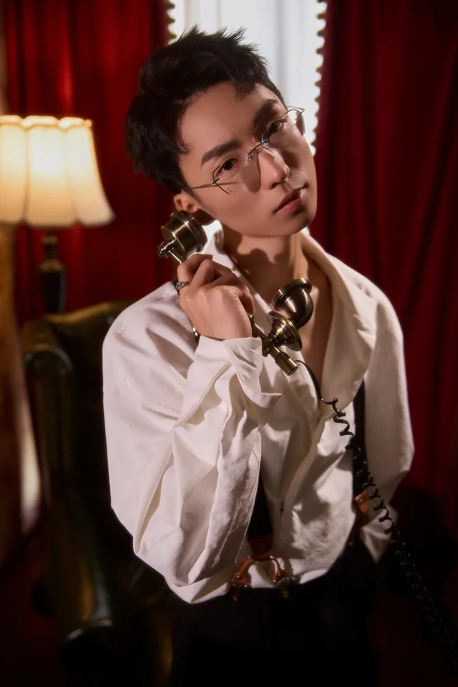 Warm vintage white shirt portrait of ZGY